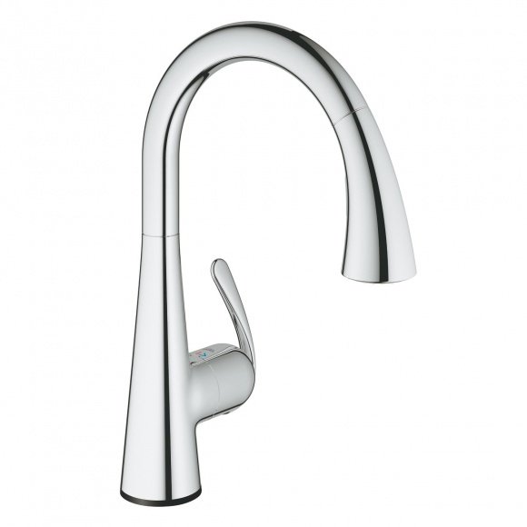 Смеситель кухонный Grohe Zedra Touch с выдвижным изливом (30219001)