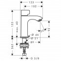 Смеситель для умывальника Hansgrohe Metris (31166000) 154200