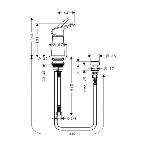 Смеситель для биде Hansgrohe Logis (71629000)