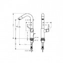 Смеситель для умывальника Hansgrohe Talis S высокий (32055000) 47381