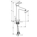 Смеситель для умывальника Hansgrohe Talis S 190 с донным клапаном (72031000) 47373