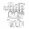 Смеситель для ванны Grohe Grandera на 5 отверстий (19919000) 99300