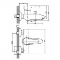 Смеситель для ванны Imprese Horak 40 мм (10170) 99766