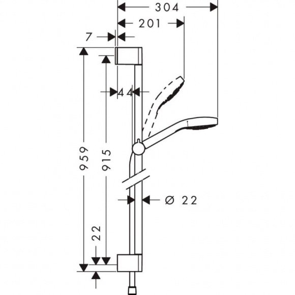 Душевой набор Hansgrohe Croma Select E Vario (26593400)