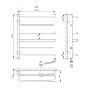 Полотенцесушитель электрический Laris Зебра Комфорт ЧК6 500х600 подключение справа (75201002) 96285