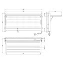 Полотенцесушитель электрический Laris Зебра Астор ЧК8 1000х500 подключение справа (75201066) 96076