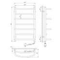 Полотенцесушитель электрический Laris Евромикс П7 400х700 подключение справа (73207184) 94571