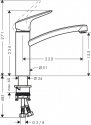 Смеситель кухонный Hansgrohe Logis однорычажный (71839000) 186219