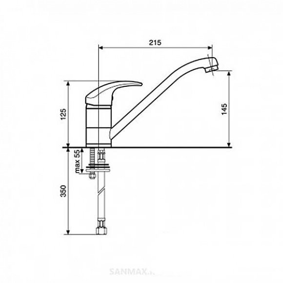 Кухонный смеситель EMMEVI Granit Luxor (GBE 7007R)