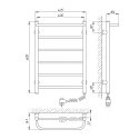 Полотенцесушитель электрический Laris Зебра Прайм ЧК6 400х600 подключение справа (75201024) 96327