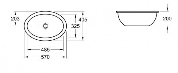 Умывальник Villeroy&Boch Loop & Friend 48.5 см встраиваемый (61612001)