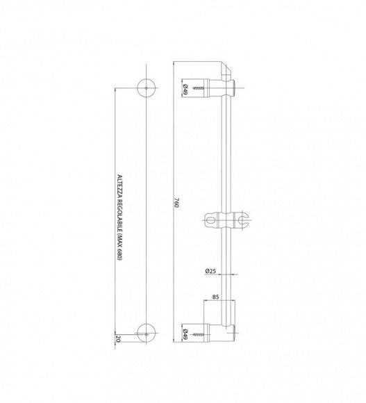 Душевой гарнитур Bianchi (SALD25638000CRM)