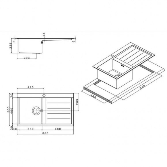 Кухонная мойка Apell Amalthea Satin (SQ861IRSC)