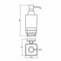 Дозатор для жидкого мыла Aqua Rodos Леонардо стекло 9933А хром (OC0000492) 55095