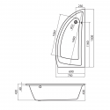 Ванна акриловая Cersanit Nano 150x75 асимметричная правая (AZBA1000280055) 74816