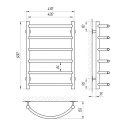 Полотенцесушитель водяной Laris Омега П6 400х600 (71207069) 95397
