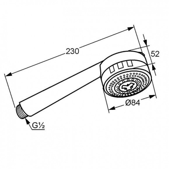 Ручной душ Kludi Zenta 2S DN 15 (607000500)