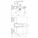 Смеситель для ванны Imprese Kucera настенный (10105) 99795
