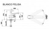 Смеситель кухонный Blanco Felisa жасмин (520329) 49182