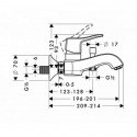 Смеситель для ванны Hansgrohe Metris Classic однорычажный (31478820) 100549