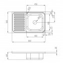 Кухонная мойка Lidz 5080-R Decor 0,8 мм (LIDZ5080RDEC06) 199469