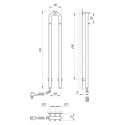 Полотенцесушитель электрический Laris Джаз 105x800 подключение слева (73207341) 94496