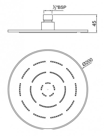 Верхний душ Jaquar Maze 200 мм (OHS-CHR-1613)