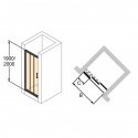 Душевые двери Huppe Classics 2 80 см H1900 распашная 3 секции (C20301.069.321) 174347