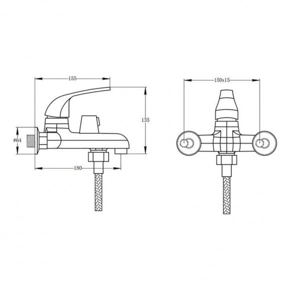 Смеситель для ванны Potato P30203  (POTP30203)