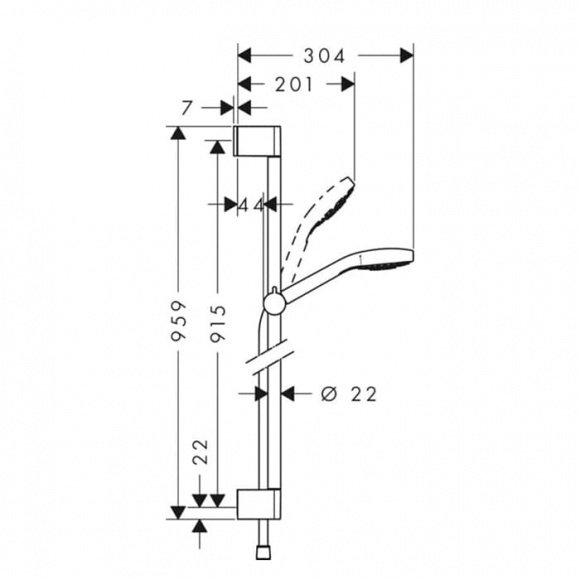 Душевой набор Hansgrohe Croma Select E Multi (26591400)