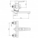 Смеситель для ванны GF Italy /S-09-005BN New  (GFCRMS09005BN) 114324