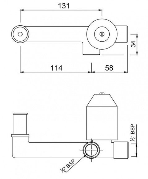 Скрытая часть смесителя для умывальника Jaquar (ALD-CHR-233)