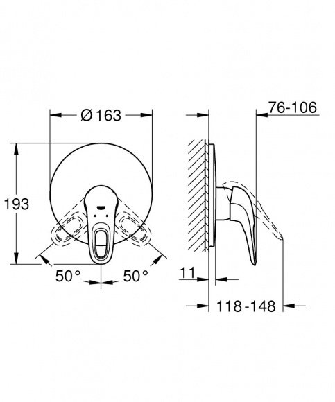 Наружная часть смесителя для душа Grohe Eurostyle (19507LS3)