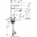 Смеситель для умывальника Hansgrohe Metris (31186000) 154211