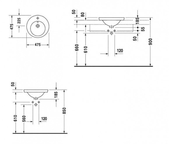 Умывальник Duravit Starck 2 (0478470000)