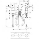 Смеситель для умывальника Hansgrohe Focus на 3 отверстия (31937000) 195890