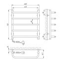 Полотенцесушитель электрический Laris Стандарт П5 450х500 подключение слева (73207082) 95468