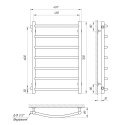 Полотенцесушитель водяной Laris Классик П7 450х700 мц 600 боковое подключение (71207282) 95168